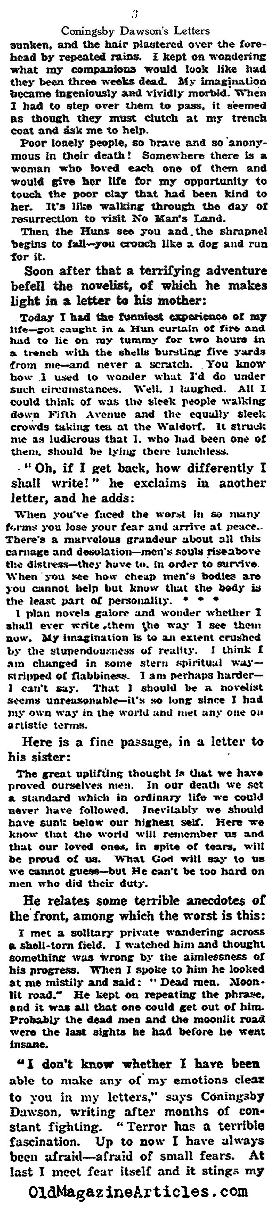 CARRY ON by Coningsby Dawson (NY Times, 1917)